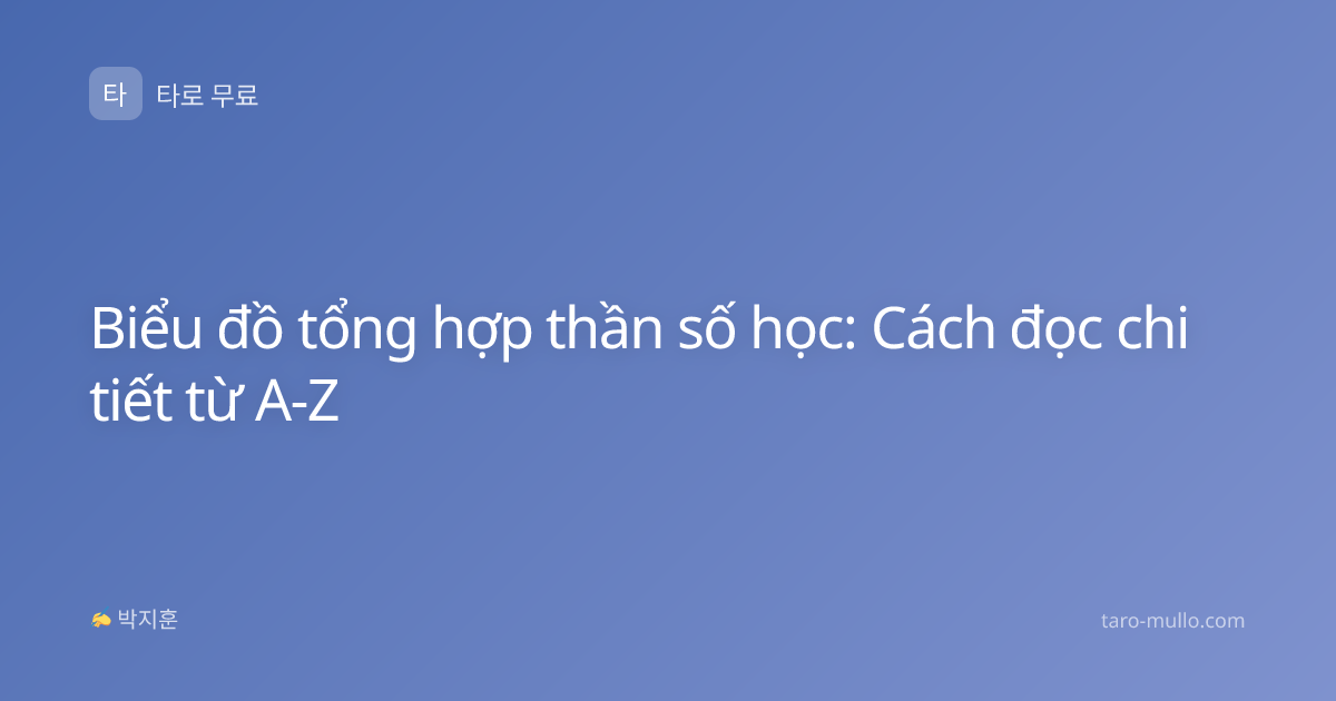 Biểu đồ tổng hợp thần số học: Cách đọc chi tiết từ A-Z