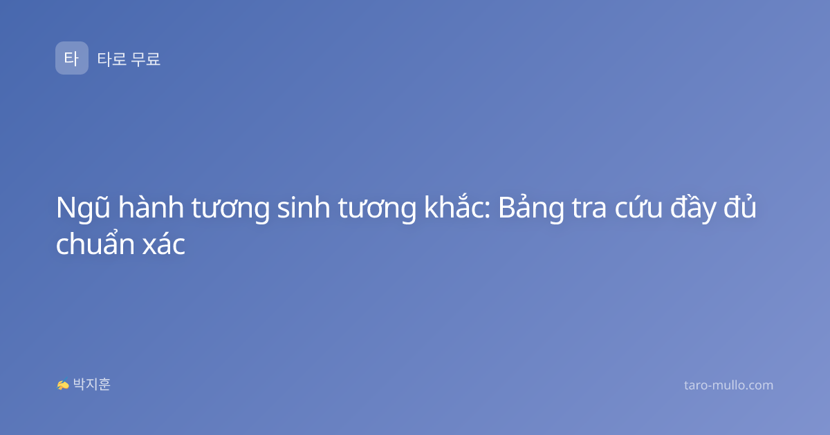 Ngũ hành tương sinh tương khắc: Bảng tra cứu đầy đủ chuẩn xác